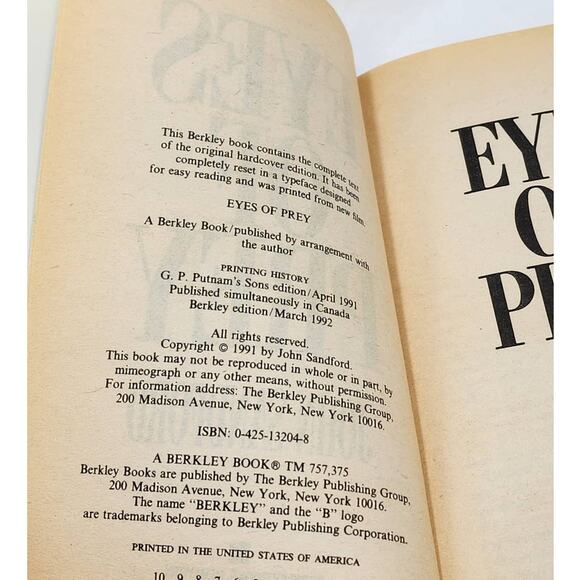 John Sandford Books Lot Paperback Vintage Mystery Thriller Suspense Best Seller - Picture 6 of 7